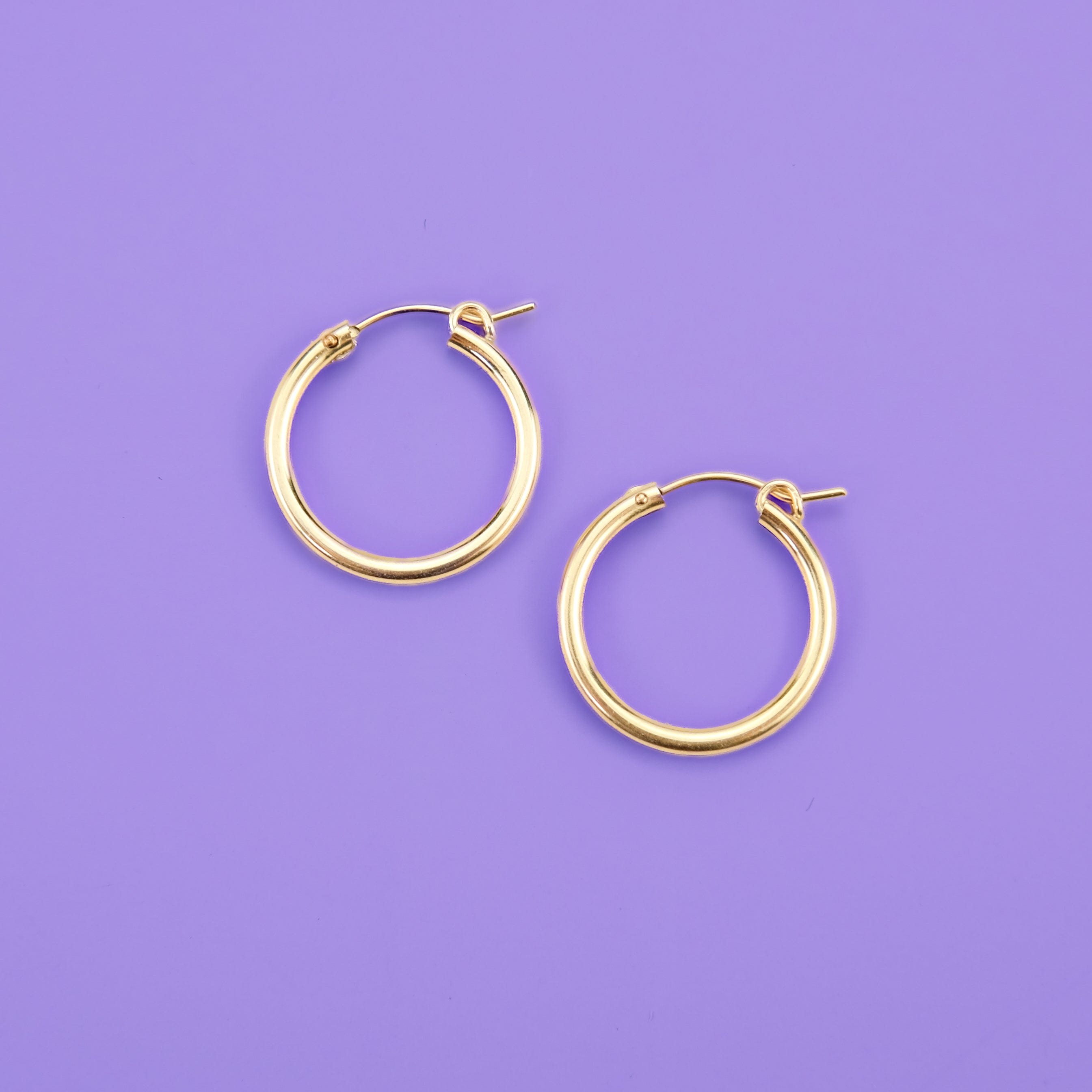 14k Gold-filled swappable mix and match hoop charm earrings